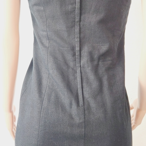 BICE by Sag Harbor Black 55% Linen Blend  Mini Formal Sleeveless Dress sz 6 - Picture 8 of 11